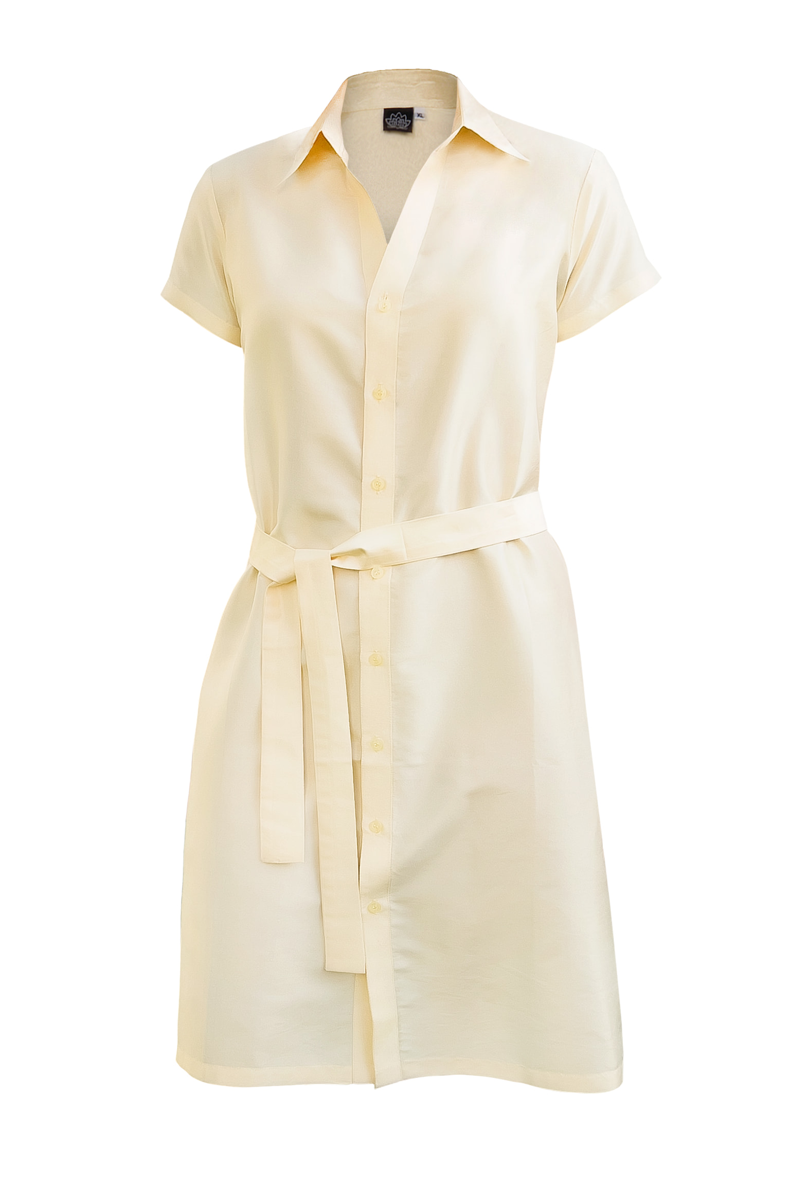 ANDREA taffeta silk dress - Vanilla