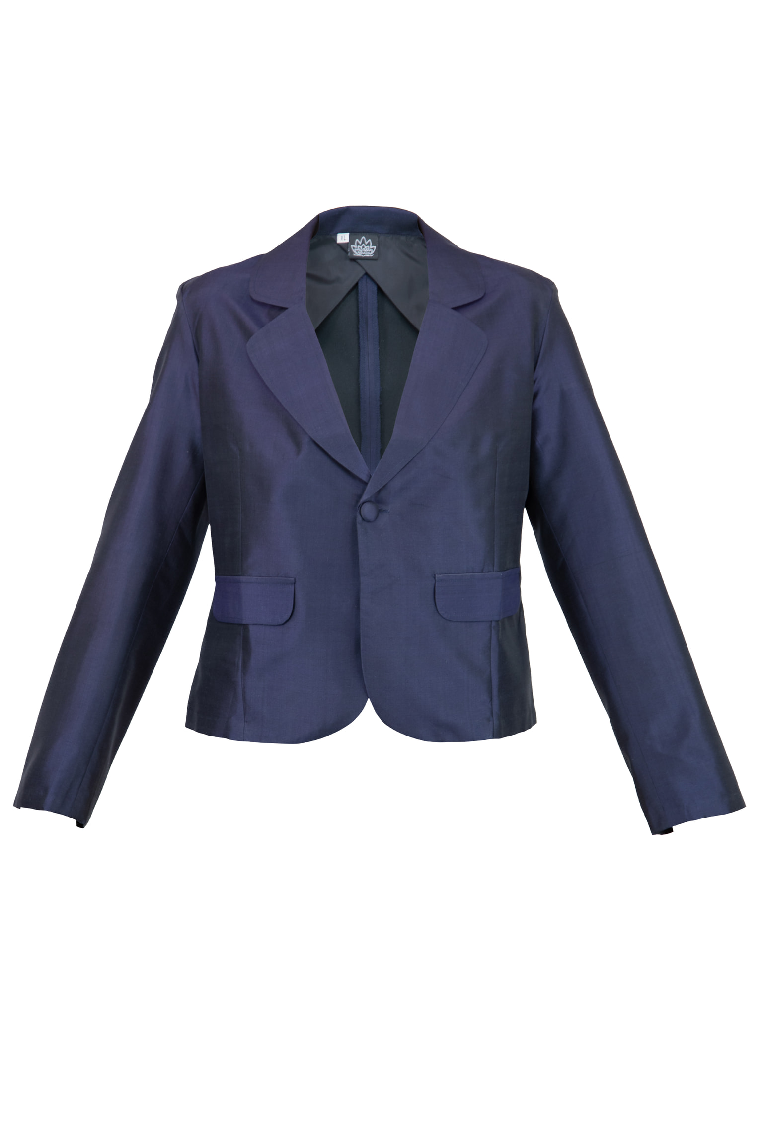 Veste CLAUDIA en taffeta de soie  - Bleue Marine