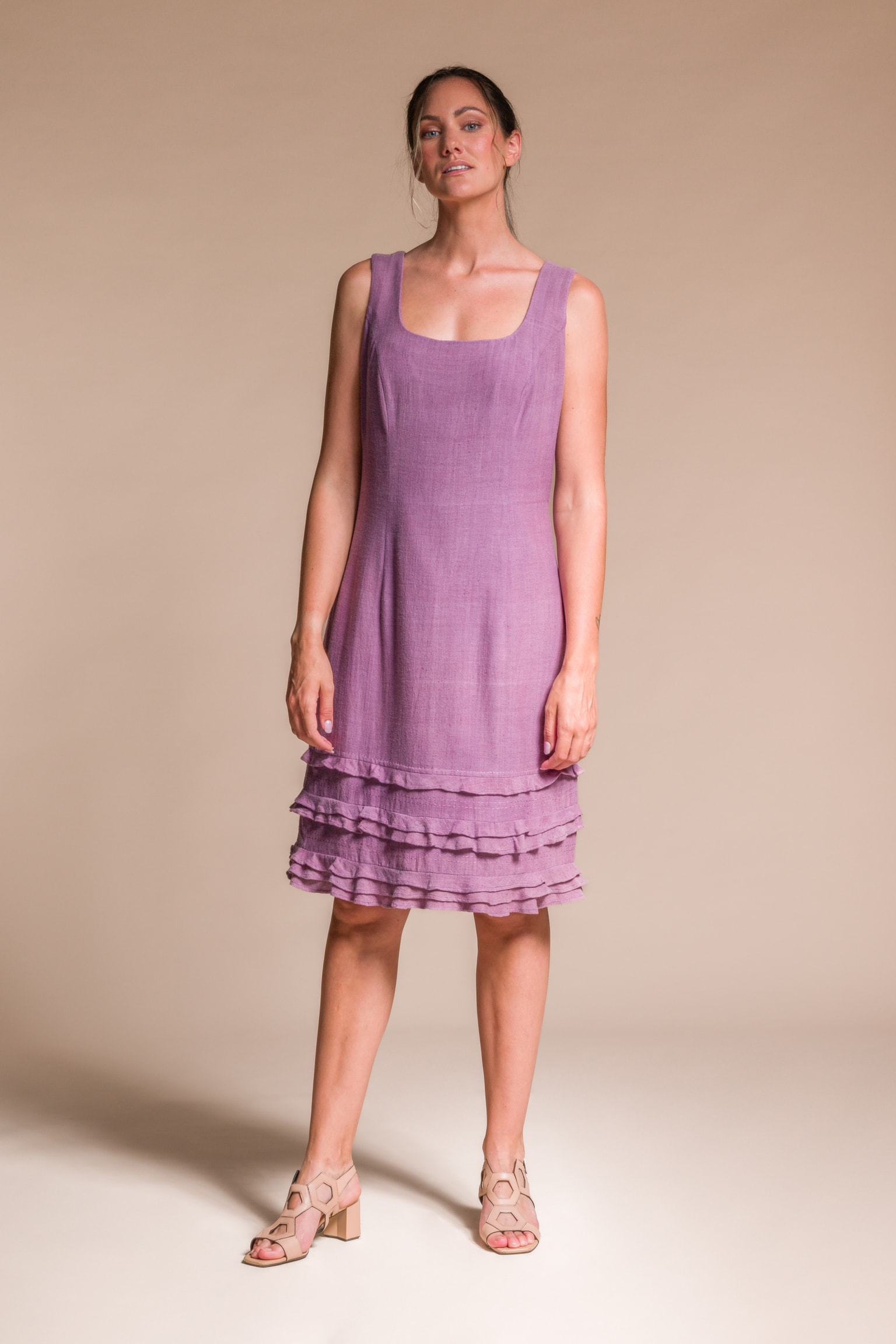 CHIARA lotus & organic cotton dress - Violet Purple