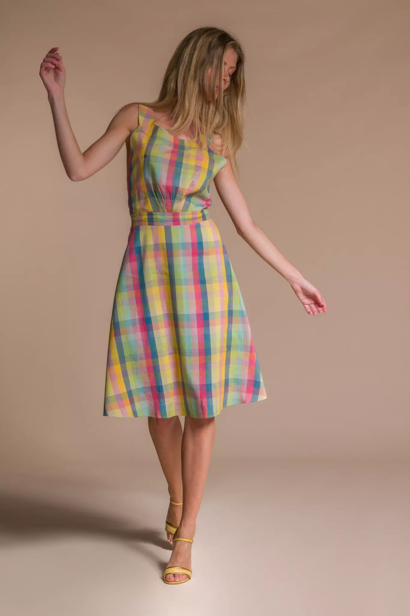 Pastel shop silk dress