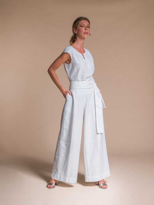 Palazzo Pants in Silk Charmeuse – VOZ Apparel