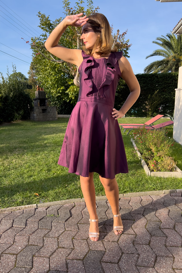 MARY taffeta silk dress -...