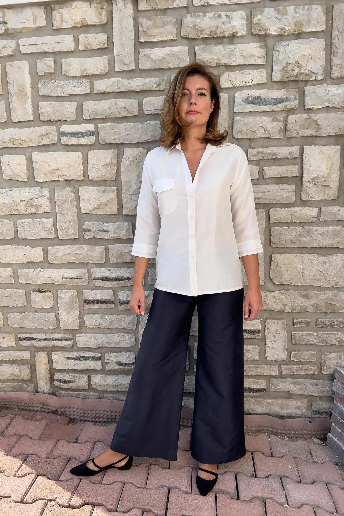 Sofia Silk Palazzo Pants  Plus-Sized (12-24) Women's Clothing